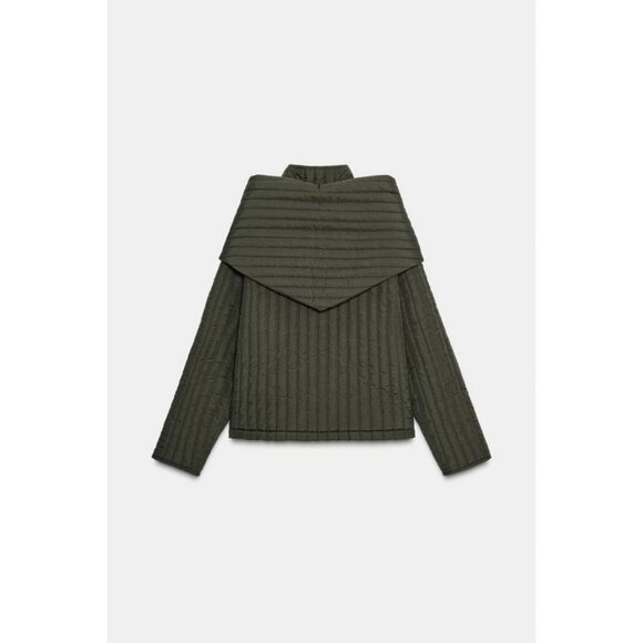 ZARA PUFFER JACKET WITH DETACHABLE SCARF - Picture 9 of 10